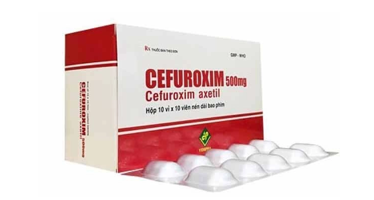 Mẫu thuốc CEFUROXIM 500mg được sản xuất bởi Công ty cổ phần dược phẩm Trung ương Vidipha.