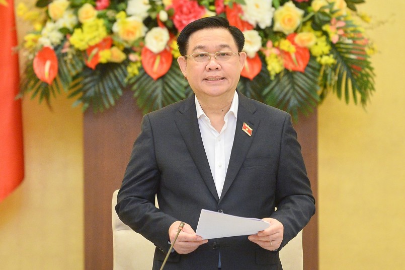 Chủ tịch Quốc hội Vương Đình Huệ phát biểu khai mạc Phiên họp thứ 13