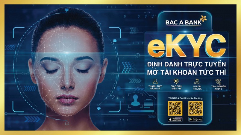 BAC A BANK chính thức ra mắt giải pháp định danh điện tử - EKYC trên Mobile Banking