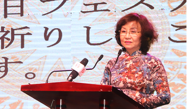 Bà Ngô Thị Kim Yến - Phó Chủ tịch UBND TP. Đà Nẵng Phát biểu khai mạc Lễ hội Việt Nam-Nhật Bản năm 2022