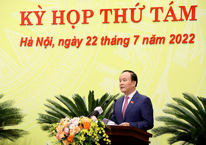 Chủ tịch HĐND Thành phố Nguyễn Ngọc Tuấn phát biểu khai mạc kỳ họp