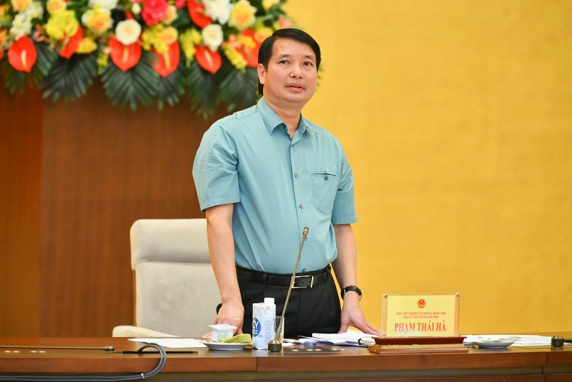Phó Chủ nhiệm Văn phòng Quốc hội Phạm Thái Hà tham gia thảo luận
