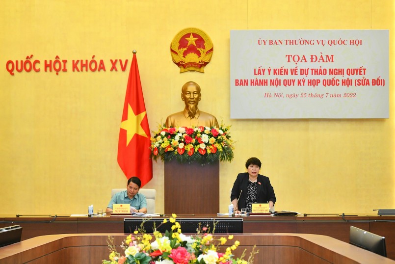 Chủ nhiệm Ủy ban Xã hội Nguyễn Thúy Anh phát biểu kết luận