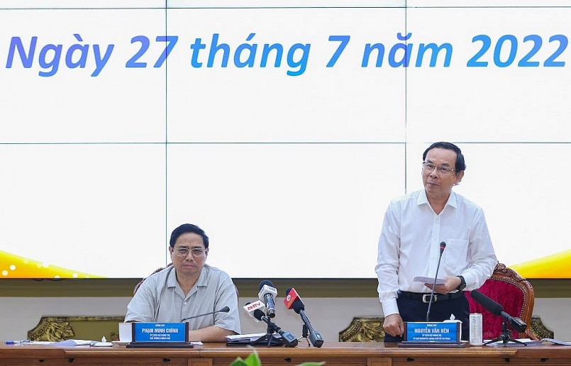 Bí thư Thành ủy Nguyễn Văn Nên cho rằng, hiện nay, sự phát triển của Thành phố đang gặp nhiều điểm nghẽn - Ảnh: VGP