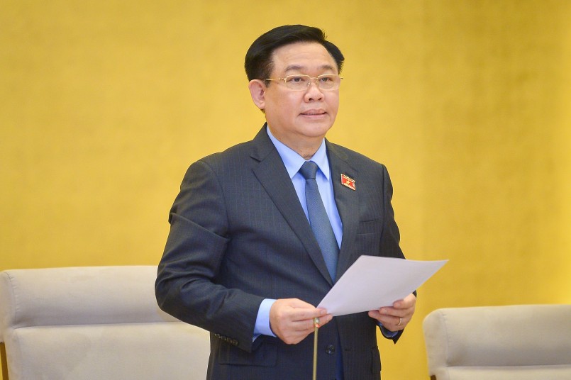  Chủ tịch Quốc hội Vương Đình Huệ  phát biểu khai mạc Phiên họp