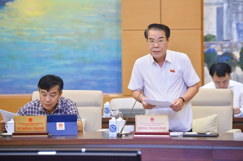Trưởng Ban Dân nguyện Dương Thanh Bình báo cáo công tác dân nguyện tháng 7/2022