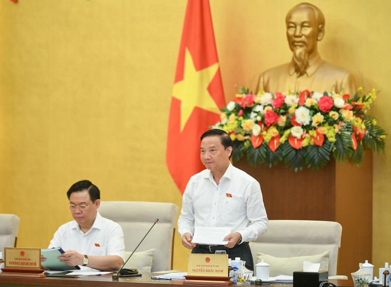 Phó Chủ tịch Quốc hội Nguyễn Khắc Định kết luận nội dung phiên họp
