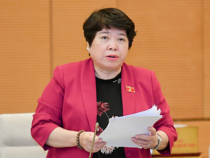 Chủ nhiệm Ủy ban Xã hội của Quốc hội Nguyễn Thuý Anh báo cáo giải trình, tiếp thu, chỉnh lý Dự án Luật