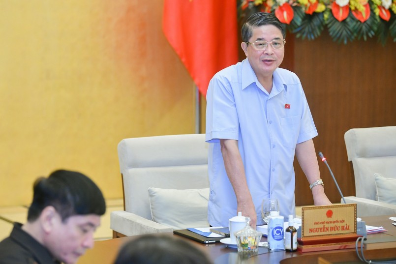 Phó Chủ tịch Quốc hội Nguyễn Đức Hải phát biểu tại phiên họp
