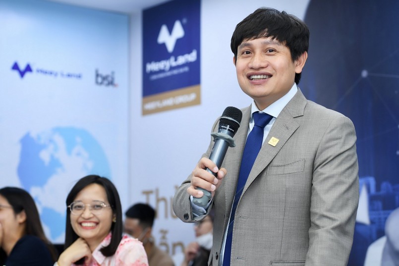 Ông Hoàng Mai Chung – Chủ tịch Công ty Cổ phần Tập đoàn Meey Land chia sẻ tại sự kiện