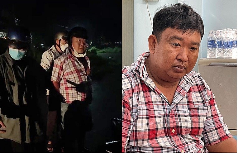 Đối tượng Hà Minh Cường bị bắt quả tang trên đường vận chuyển thuốc lá nhập lậu (ảnh: Tiến Tầm)