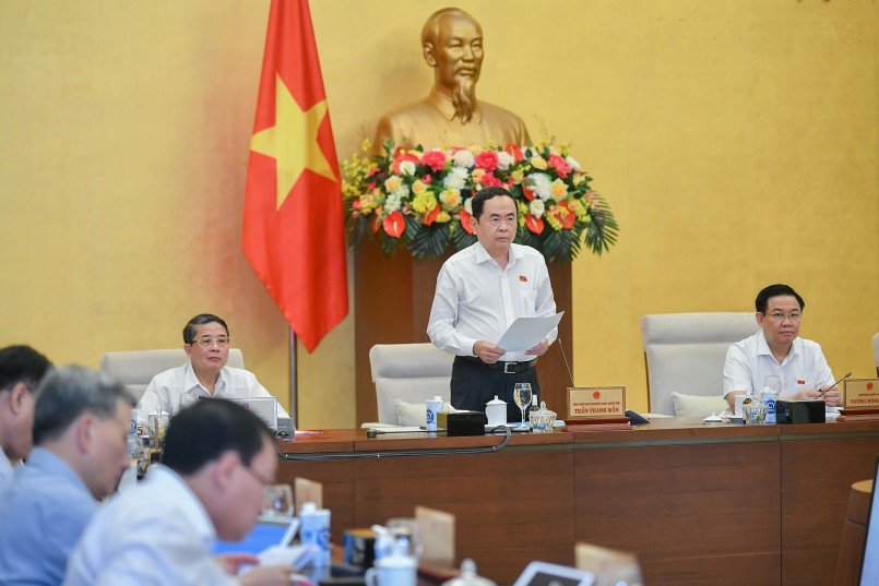 Phó Chủ tịch Thường trực Quốc hội Trần Thanh Mẫn tại phiên họp