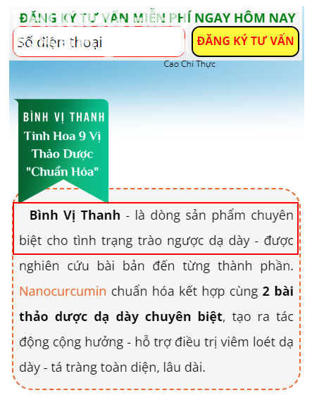 TPBVSK Bình Vị Thanh có dấu hiệu quảng cáo “thổi phồng” công dụng