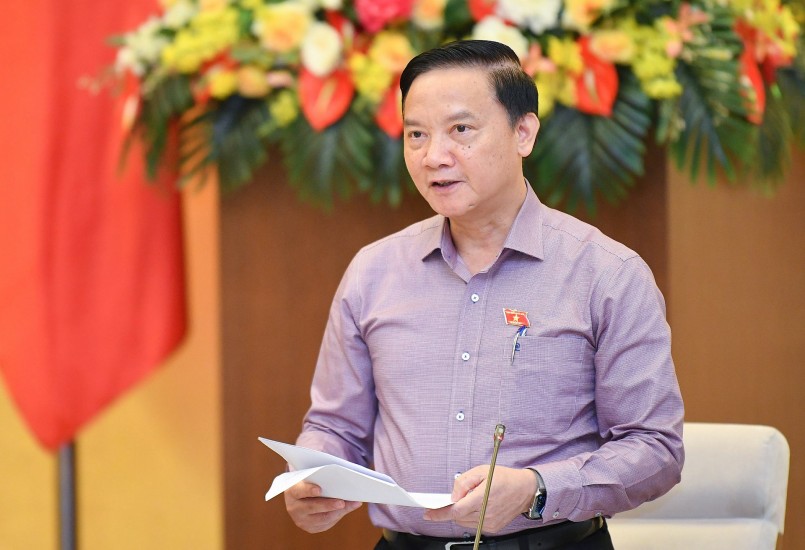 Phó Chủ tịch Quốc hội Nguyễn Khắc Định kết luận nội dung phiên họp