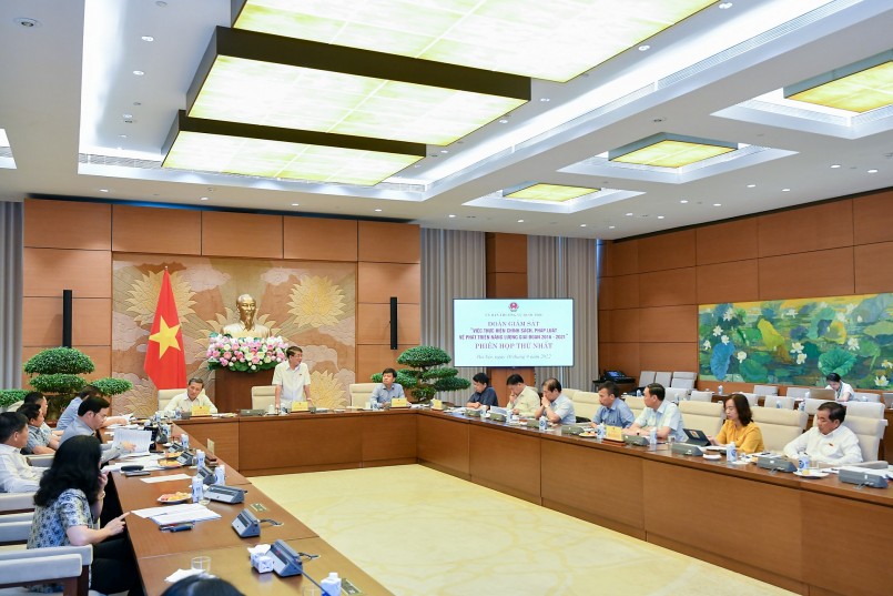Phó Chủ tịch Quốc hội Nguyễn Đức Hải làm việc với Đoàn giám sát chuyên đề “Việc thực hiện chính sách, pháp luật về phát triển năng lượng giai đoạn 2016 - 2021.