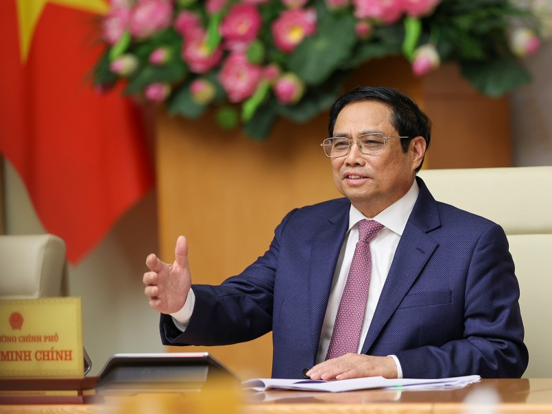 Thủ tướng nhấn mạnh tư tưởng của Chủ tịch Hồ Chí Minh “ngoại giao phải luôn luôn vì lợi ích dân tộc mà phục vụ”. Ảnh: VGP