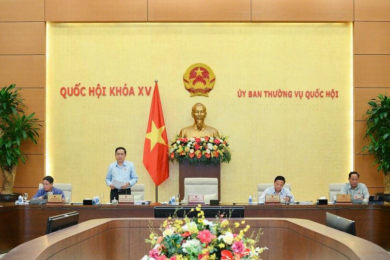 Phó Chủ tịch Thường trực Quốc hội Trần Thanh Mẫn kết luận nội dung phiên họp