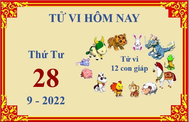 Xem chi tiết tử vi hôm nay Thứ Tư ngày 28/9/2022: Thìn cải thiện thu nhập, Mão hao hụt tài chính