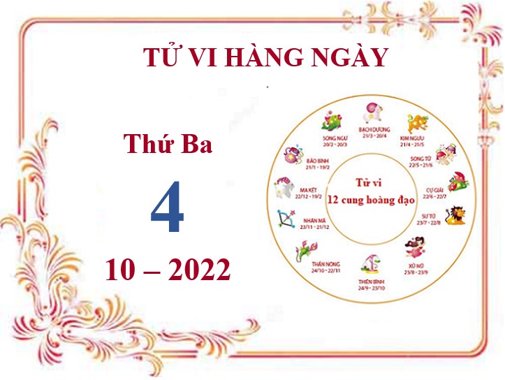 Xem tử vi 12 cung hoàng đạo hôm nay Thứ Bảy ngày 4/10/2022: Bạch Dương trở nên xuất sắc hơn, Bảo Bình nên bình tĩnh hơn
