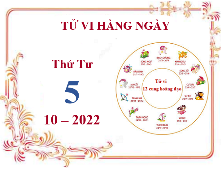 Xem tử vi 12 cung hoàng đạo hôm nay Thứ Tư ngày 5/10/2022: Bảo Bình gặp nhiều niềm vui, Kim Ngưu gặp khó khăn