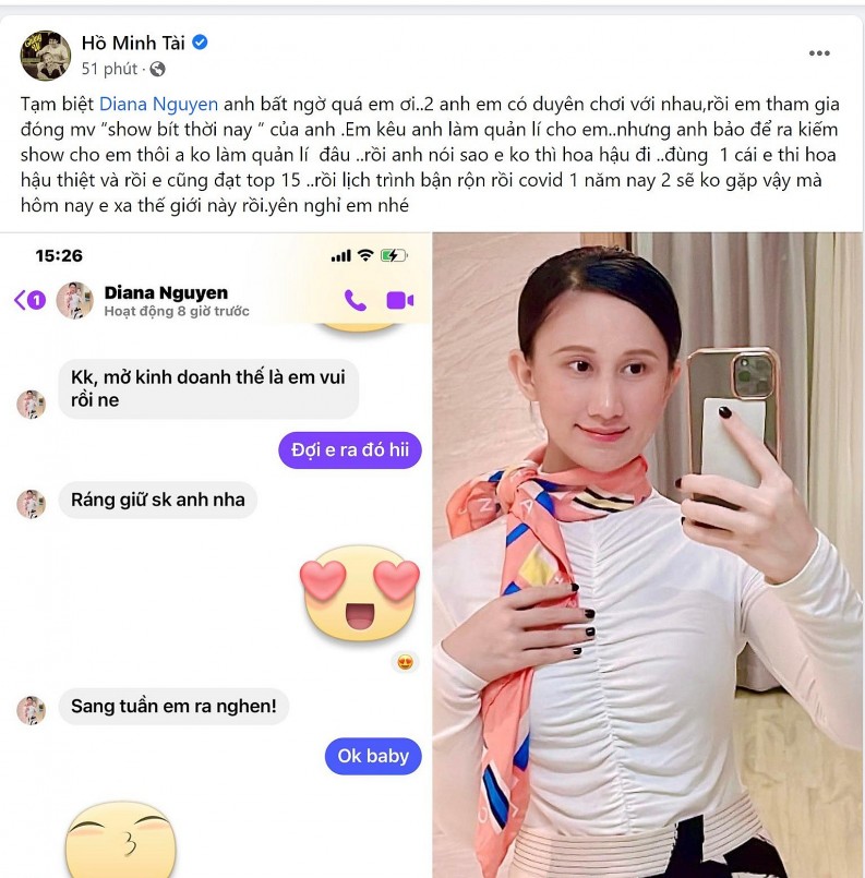 Nguyễn Diana – Top 15 Hoa hậu Hoàn vũ Việt Nam 2019 đột ngột qua đời ở tuổi 26