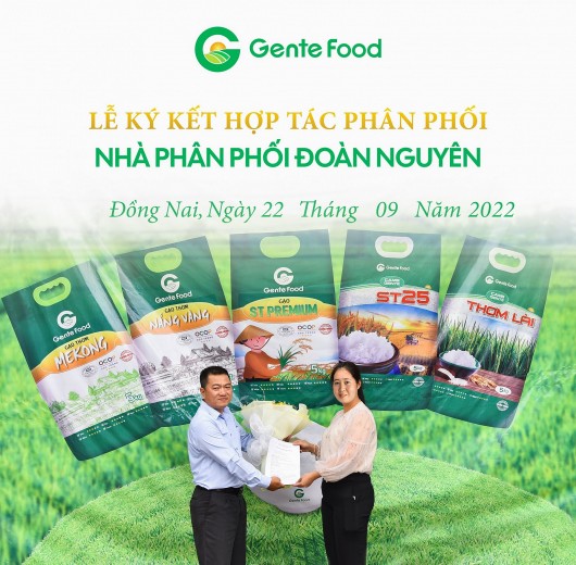 Gạo Gente Food chinh phục thị trường Miền Trung, Đông Nam Bộ, và TP.HCM