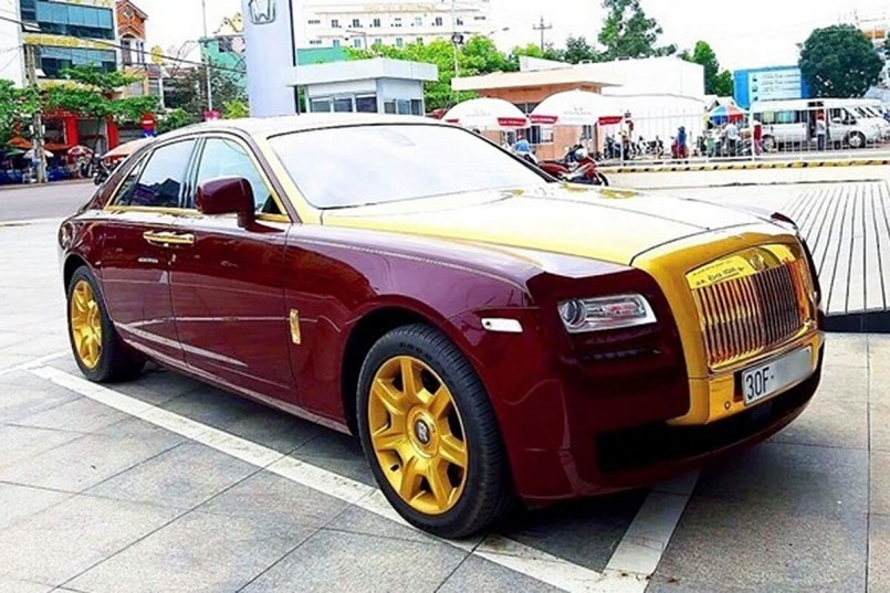 Rolls-Royce Ghost mạ vàng của ông Trịnh Văn Quyết hiện đang là tài sản đang thế chấp tại Ngân hàng TMCP Đầu tư và Phát triển Việt Nam – chi nhánh Quy Nhơn.