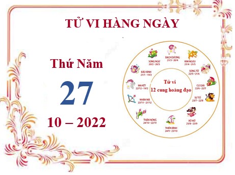 Xem tử vi 12 cung hoàng đạo hôm nay Thứ Sáu ngày 28/10/2022: Bảo Bình gặp nhiều may mắn, Bọ Cạp vướng phải rắc rối