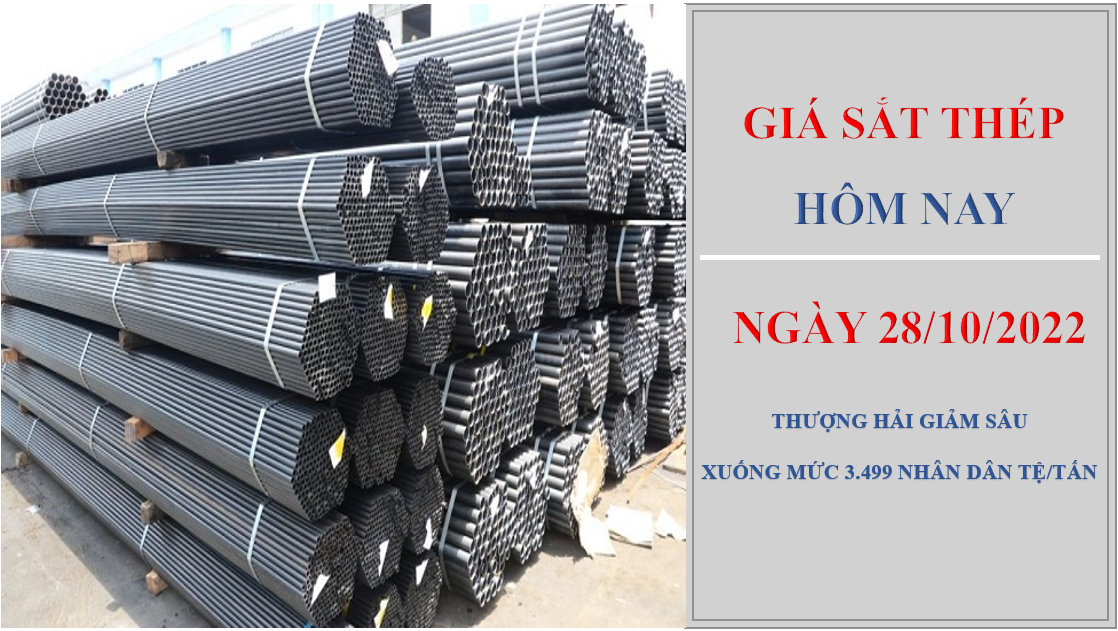 Giá sắt thép hôm nay 28/10/2022: Thượng Hải xuống dưới mốc 3.500 nhân dân tệ/tấn