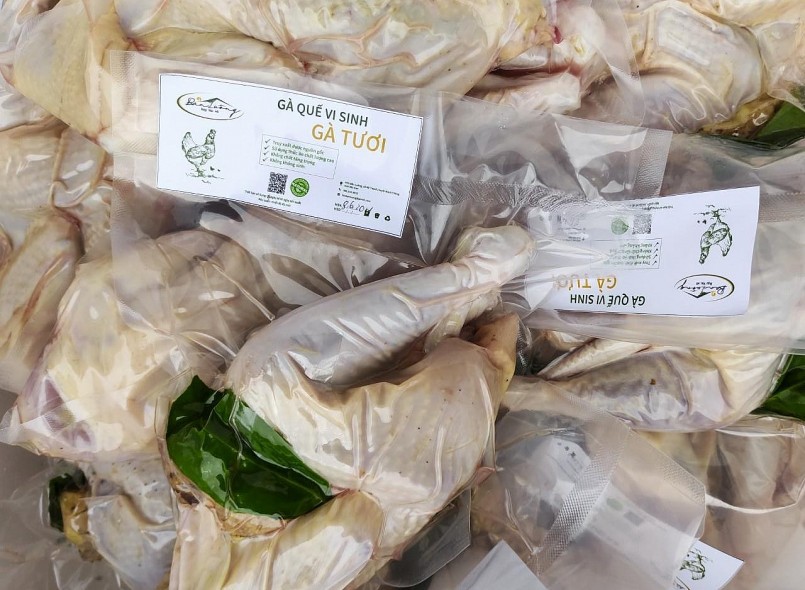 Thịt gà nuôi bằng thảo dược bán được giá cao và luôn cháy hàng.