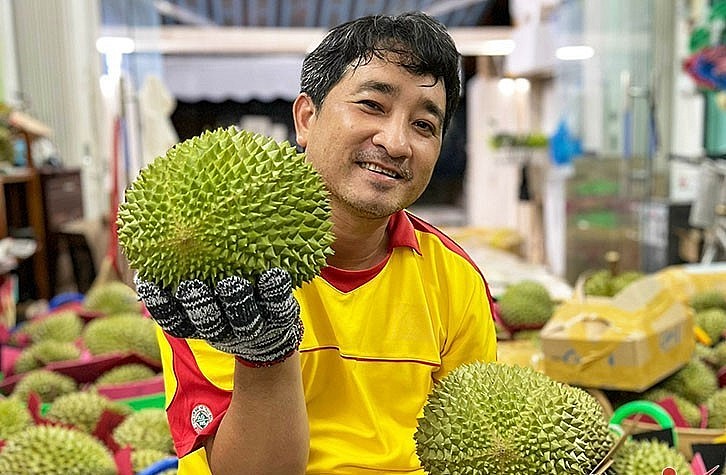 Hiện trên thị trường loại sầu Musang King nguyên trái rất hiếm.