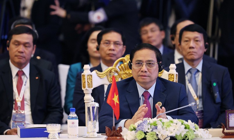 Thủ tướng Phạm Minh Chính khẳng định kể từ năm 1997, ASEAN+3 từng bước trở thành một động lực trong hợp tác của ASEAN với các Đối tác, hướng tới một Đông Á hòa bình, ổn định, phát triển bền vững và thịnh vượng - Ảnh: VGP/Nhật Bắc