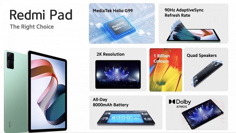 So sánh Redmi Pad và Galaxy Tab A8: Cùng phân khúc giá rẻ, 