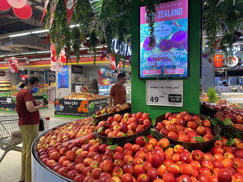 Sản phẩm Táo New Zealand chiếm 50% thị phần táo tại hệ thống siêu thị