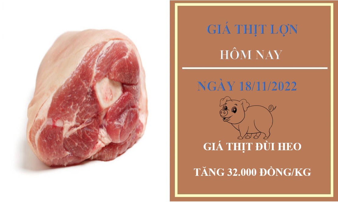 Giá thịt heo hôm nay 18/11/2022: Thịt đùi heo tăng giá tại WinMart