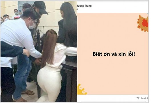 Trang Nemo đăng tải dòng trạng thái: “Biết ơn và xin lỗi”