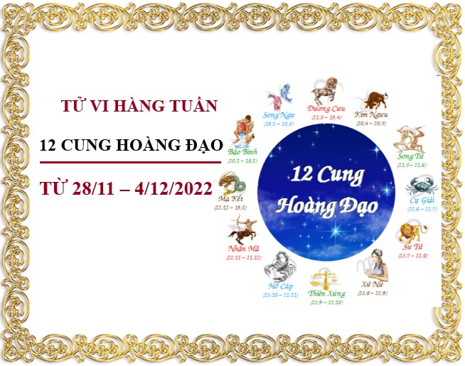 Tử vi tuần mới của 12 cung hoàng đạo ngày 28/11- 4/12/2022