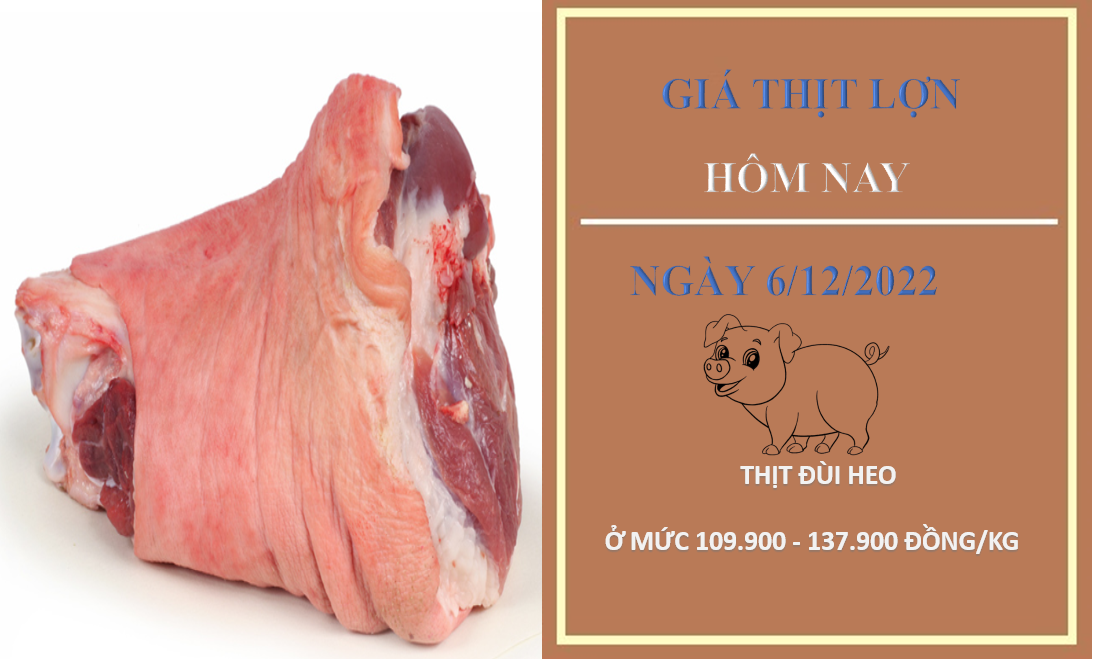 Giá thịt heo hôm nay 6/12/2022: Thịt đùi heo Meat Deli tiếp tục giữ giá ổn định