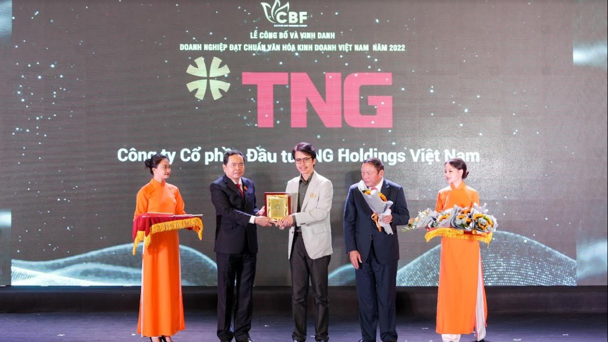 TNG Holdings Vietnam đạt chuẩn văn hóa kinh doanh Việt Nam