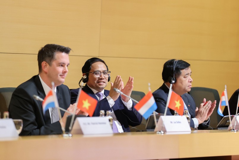 Thủ tướng đánh giá quan hệ Việt Nam-Luxembourg rất năng động, hiệu quả. Ảnh: VGP