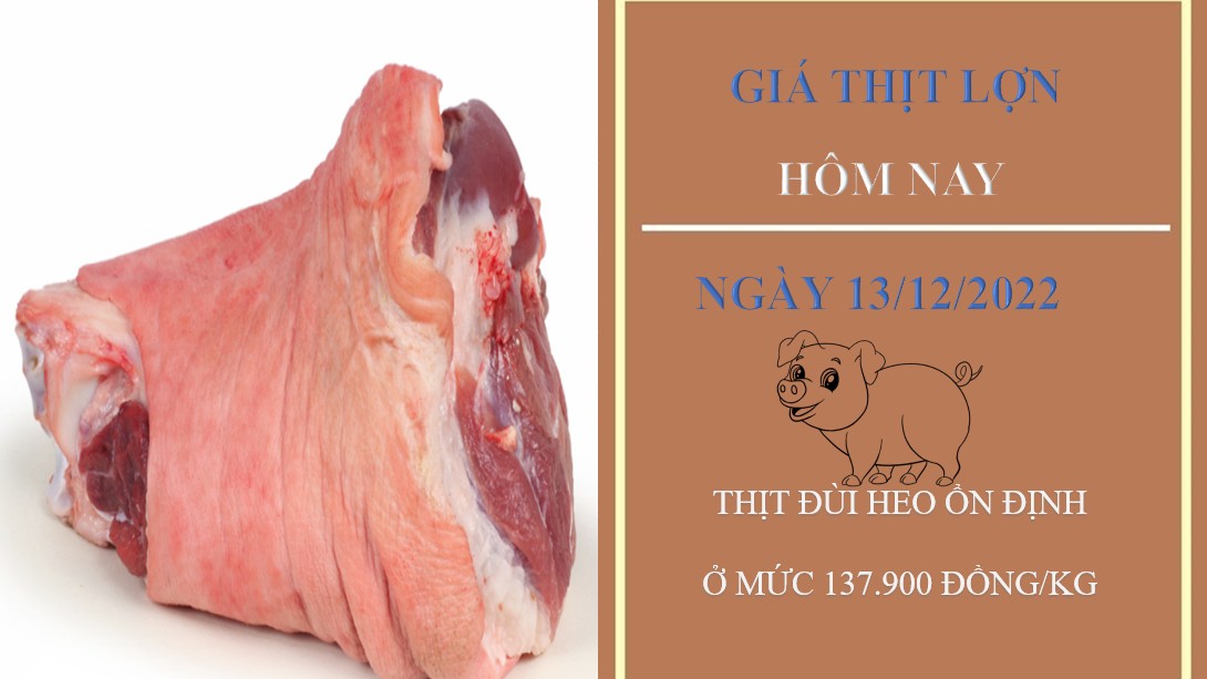 Giá thịt heo hôm nay 13/12/2022:  Đứng yên tại chuỗi cửa hàng WinMart