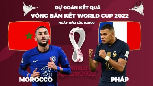 Morocco vs Pháp 02h00 ngày 15/12/2022, vòng Bán kết World Cup 2022