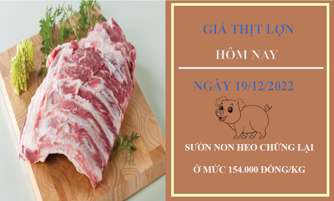 Giá thịt heo hôm nay 19/12/2022: Duy trì ổn định tại Công ty Thực phẩm bán lẻ