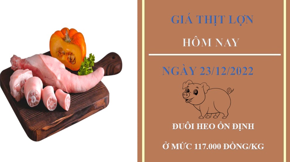 Giá thịt heo hôm nay 23/12/2022: Không có thay đổi tại Công ty Thực phẩm bán lẻ