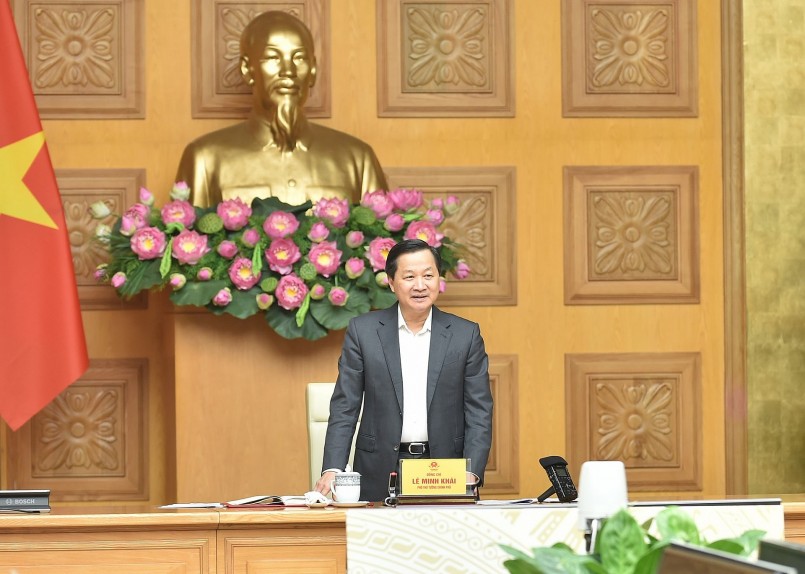 Phó Thủ tướng Lê Minh Khái: Lạm phát được kiểm soát theo mục tiêu đề ra. Ảnh VGP