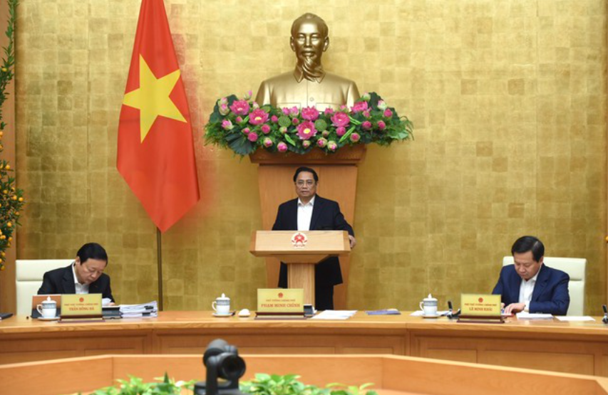 Sáng 2/2, dưới sự chủ trì của Thủ tướng Phạm Minh Chính, Chính phủ họp phiên thường kỳ tháng 1/2023 - Ảnh: VGP