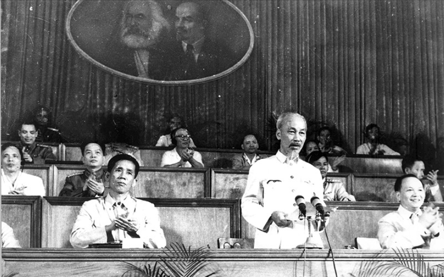 Chủ tịch Hồ Chí Minh phát biểu tại Đại hội đại biểu toàn quốc lần thứ III của Đảng họp tại Thủ đô Hà Nội từ ngày 5 đến ngày 10/9/1960 - Ảnh tư liệu