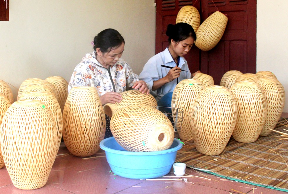 Thanh Hóa: Làng nghề mây tre đan nhộn nhịp sản xuất đầu xuân
