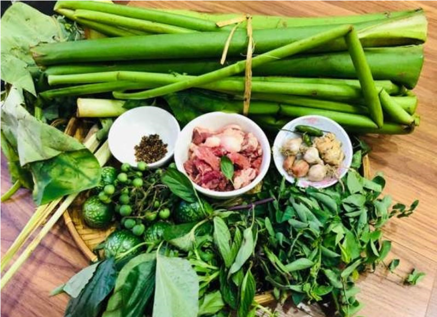 Đặc sản canh bon da trâu, nhìn 