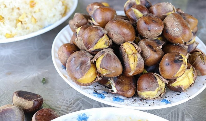 Hạt dẻ ở xã Quảng Lộc có chất lượng thơm ngon nên khách hàng rất ưa chuộng.
